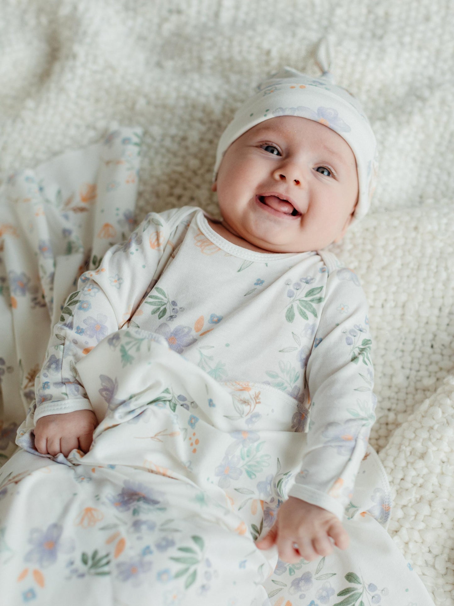 Knotted Gown and Beanie - Modern Daisy