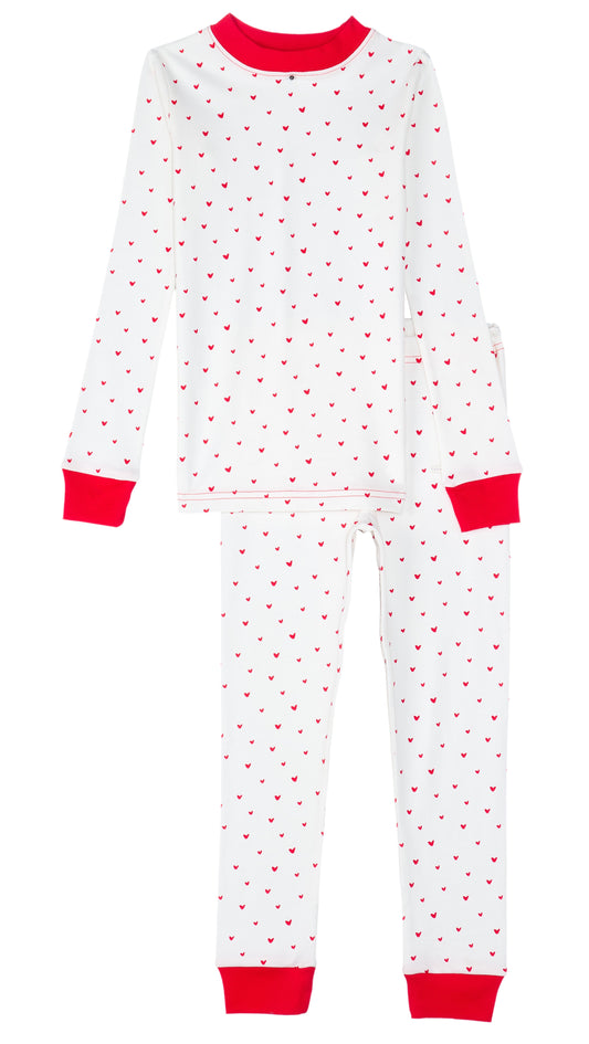 Kid's Pajama - Red Hearts